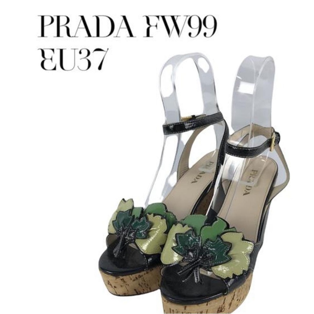 Rare archive 90s prada block platform heel